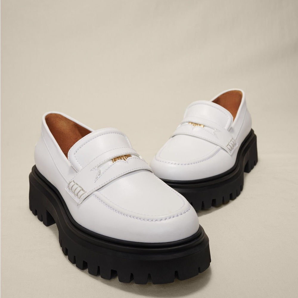 MAJE White Leather Loafers - Brand new in box - CURRENTLY ON SITE FOR $400+ - Picture 3 of 11